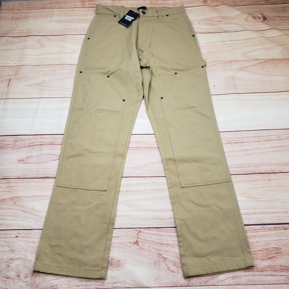 Original Deluxe Double Knee Carpenter Pants Mens 30x32 Tan Workwear HK83399 NWT